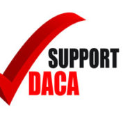 Red check mark for DACA - To show support for the immigration program Red check mark for DACA - To show support for the immigration program