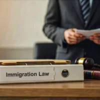 immigration-law-binder-with-gavel-in-professional-legal-office immigration-law-binder-with-gavel-in-professional-legal-office